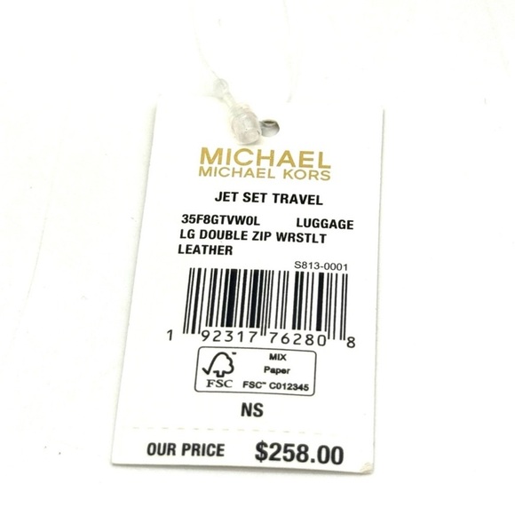 Michael Kors Large Double Zip Wallet Wristlet Luggage Brown - Picture 9 of 9